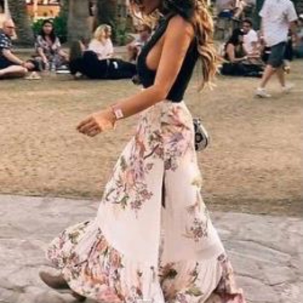 Blue Skies Split Maxi Skirt